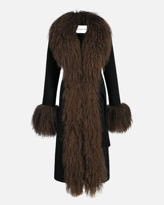Inez Cashmere Shearling Coat