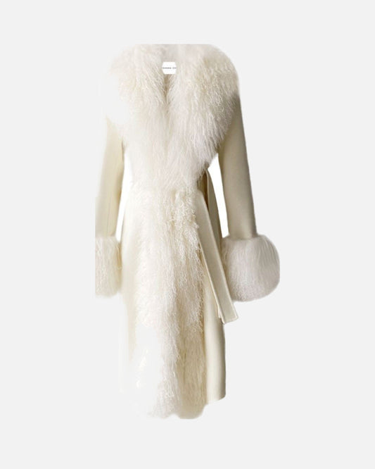 Inez Cashmere Shearling Coat