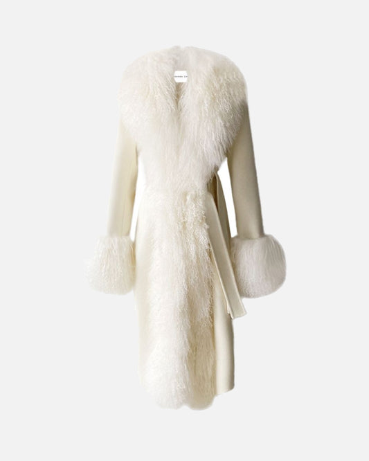 Inez Cashmere Shearling Coat