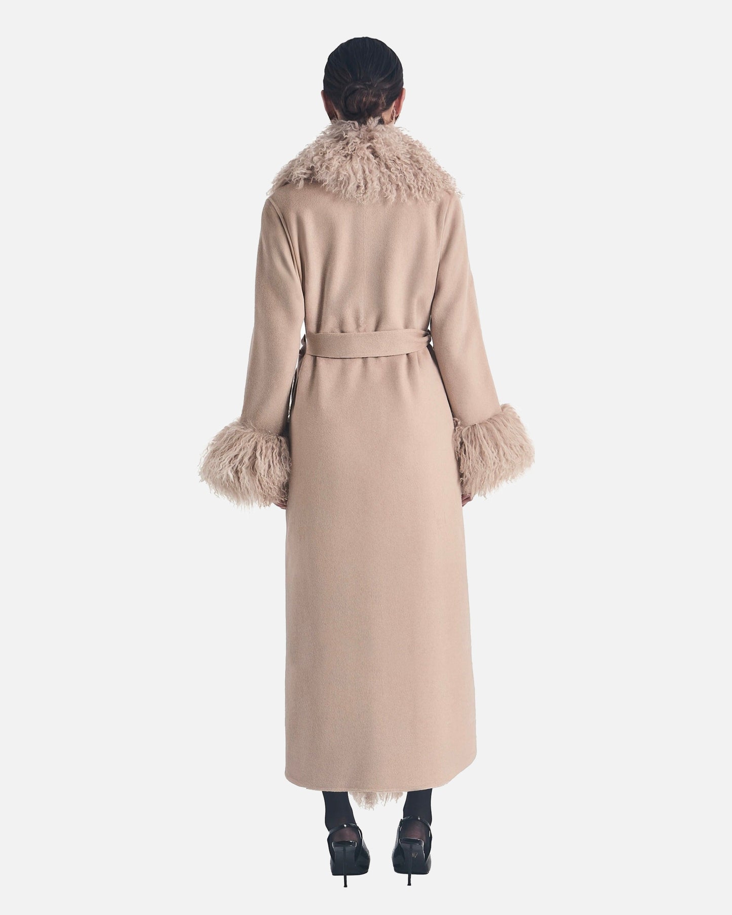 Inez Cashmere Shearling Coat