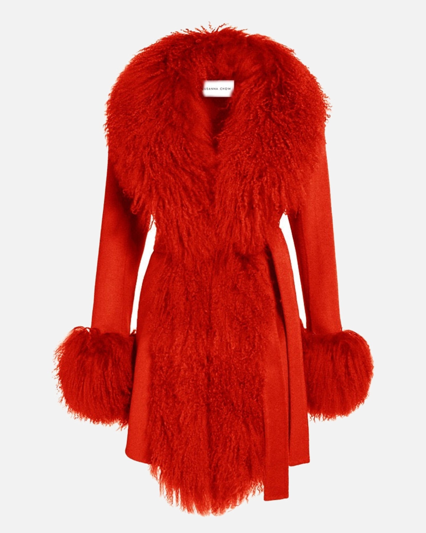 Inez Midi Cashmere Shearling Coat