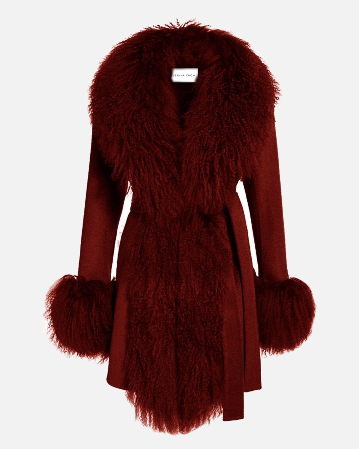 Inez Midi Cashmere Shearling Coat