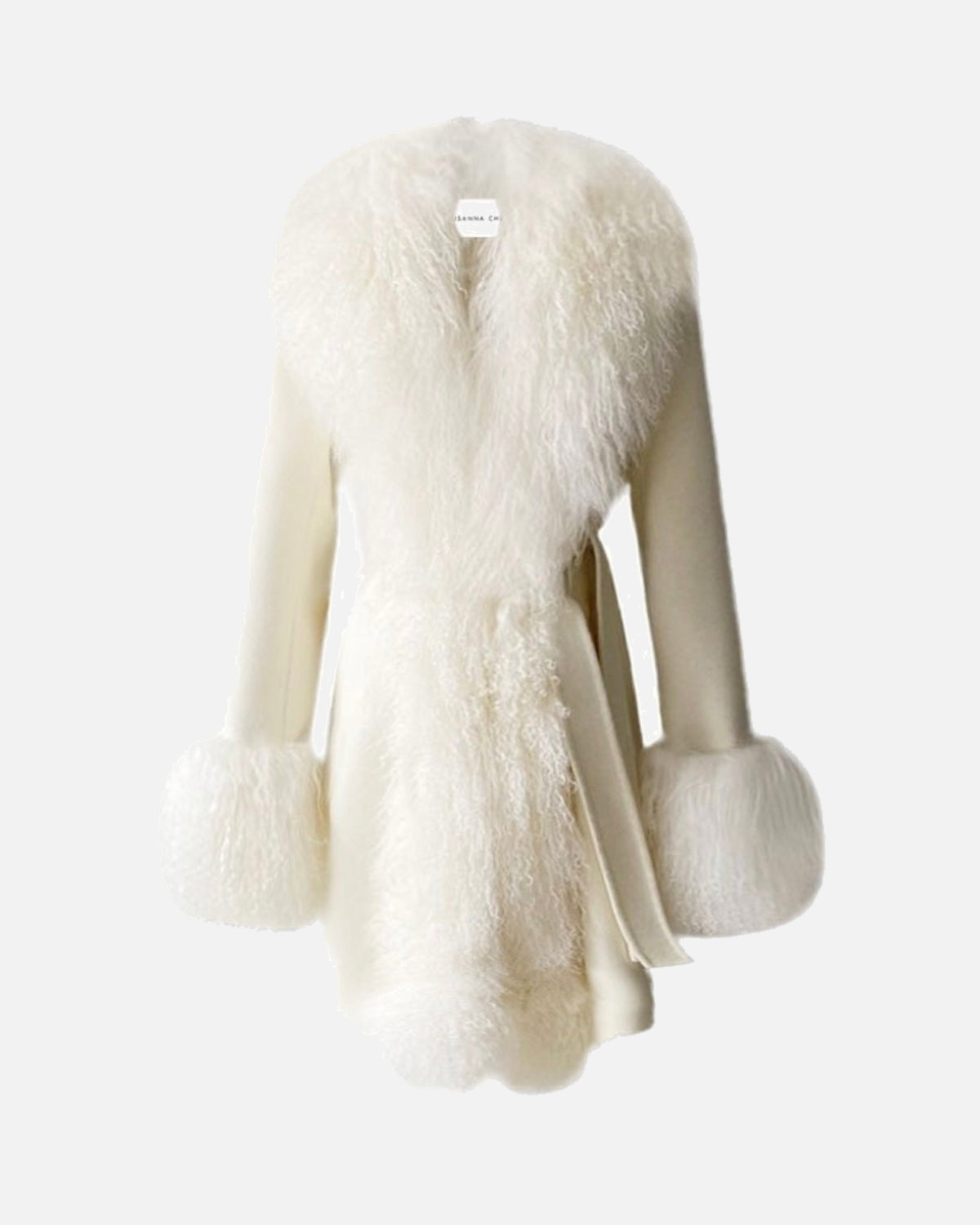 Inez Cashmere Shearling Midi Coat