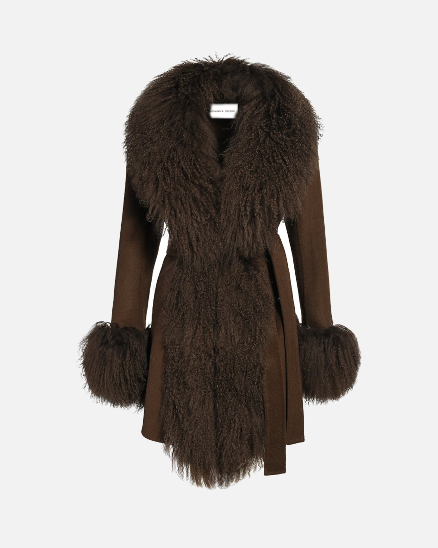 Inez Midi Cashmere Shearling Coat