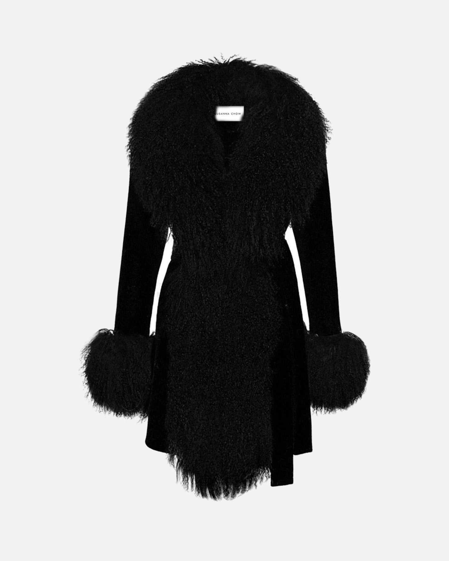 Inez Midi Cashmere Shearling Coat