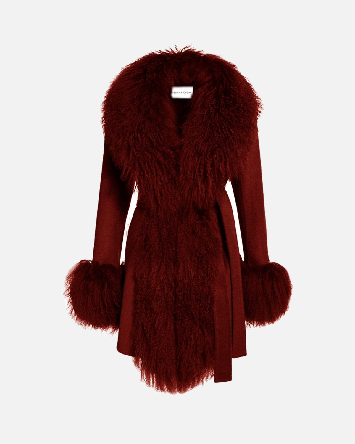 Inez Midi Cashmere Shearling Coat
