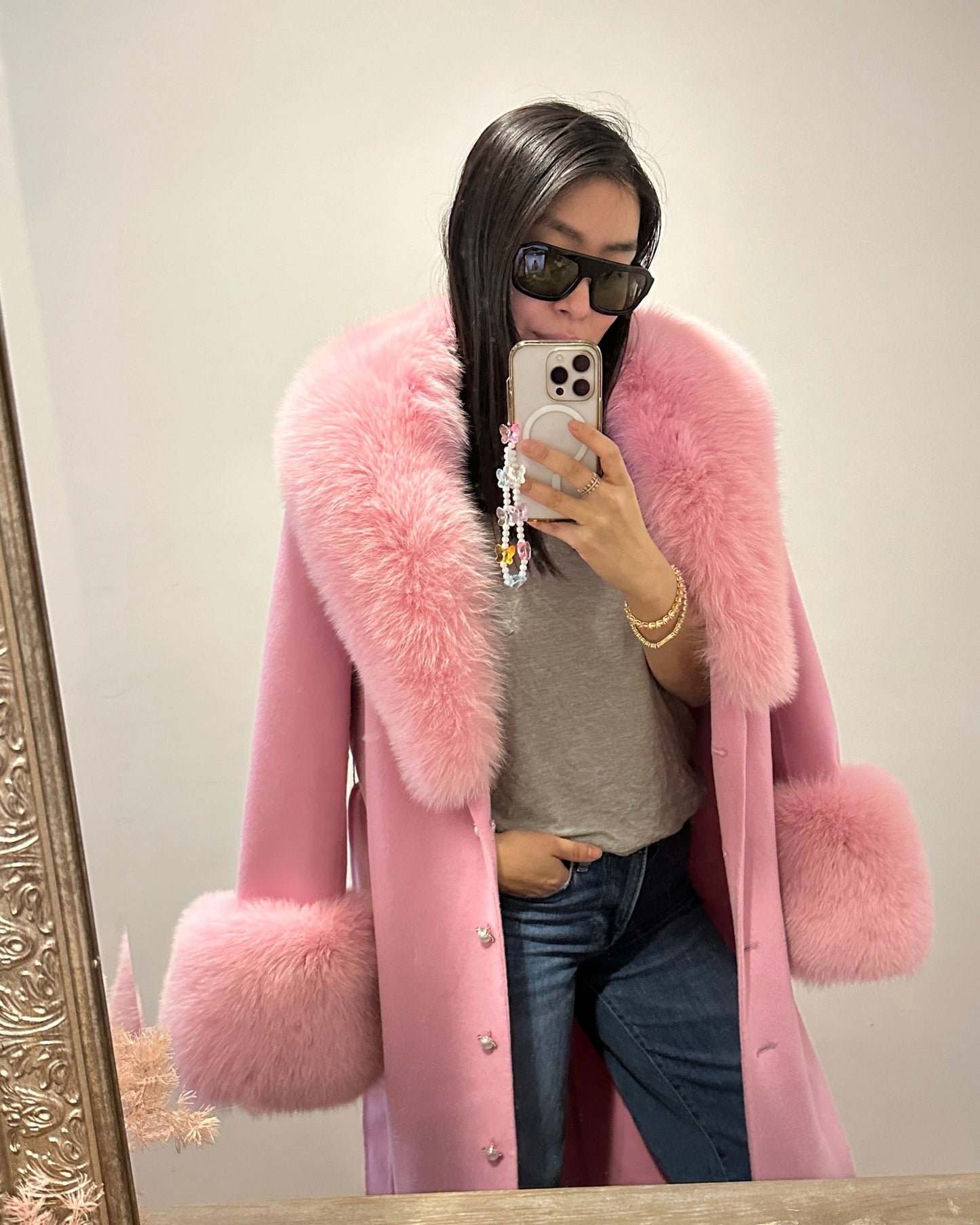 Jojo Cashmere Shearling Coat