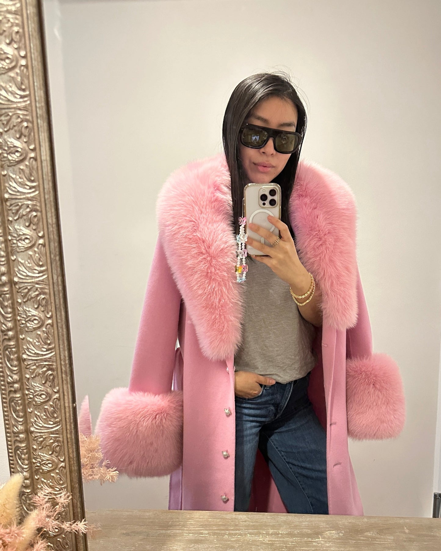 Jojo Cashmere Shearling Coat
