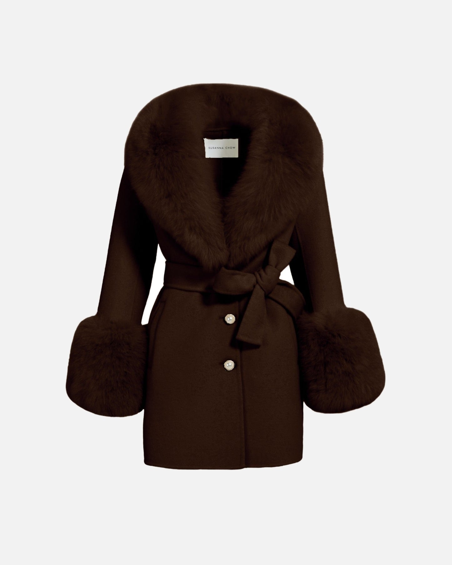 Jojo Midi Cashmere Shearling Coat