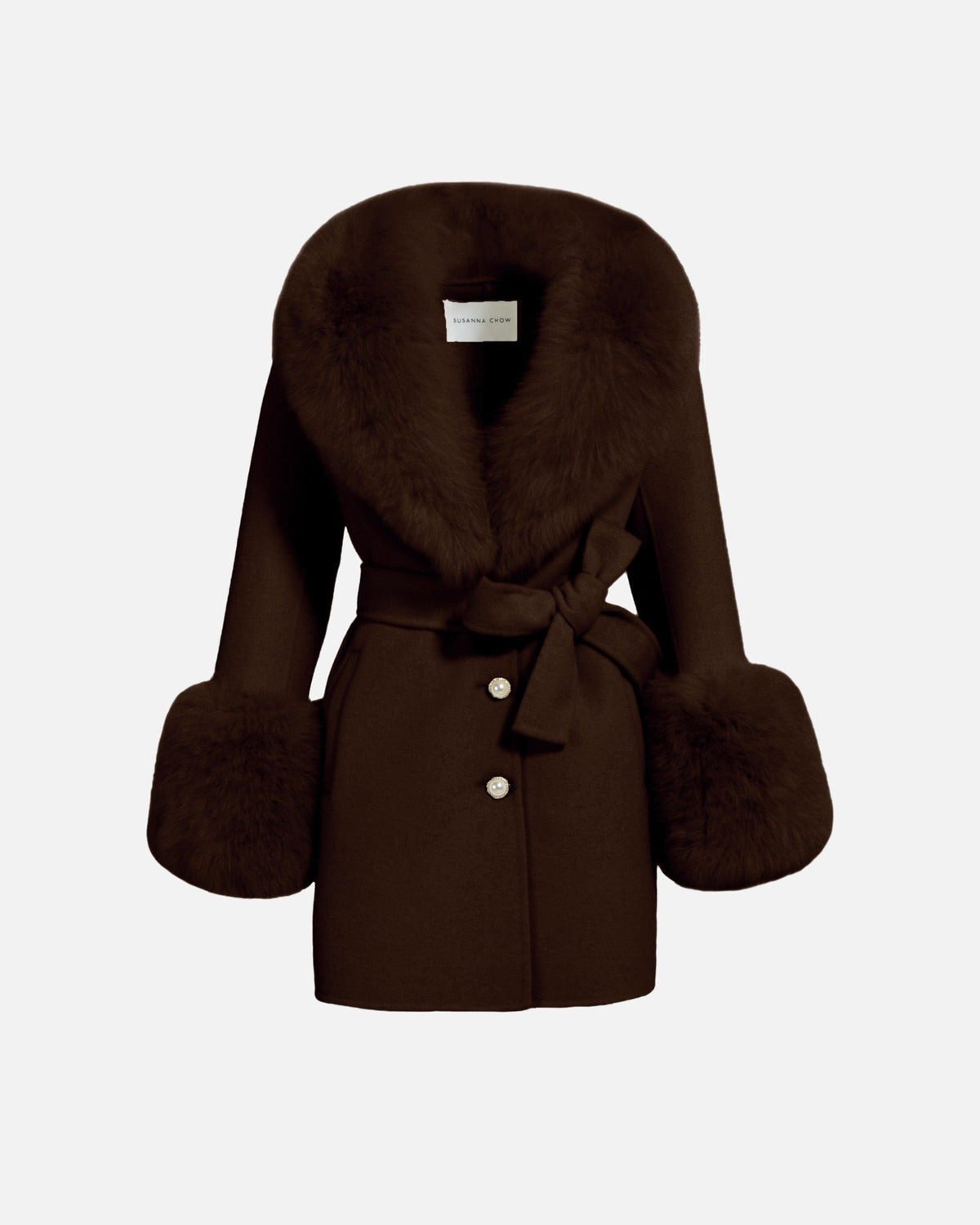 Jojo Midi Cashmere Shearling Coat