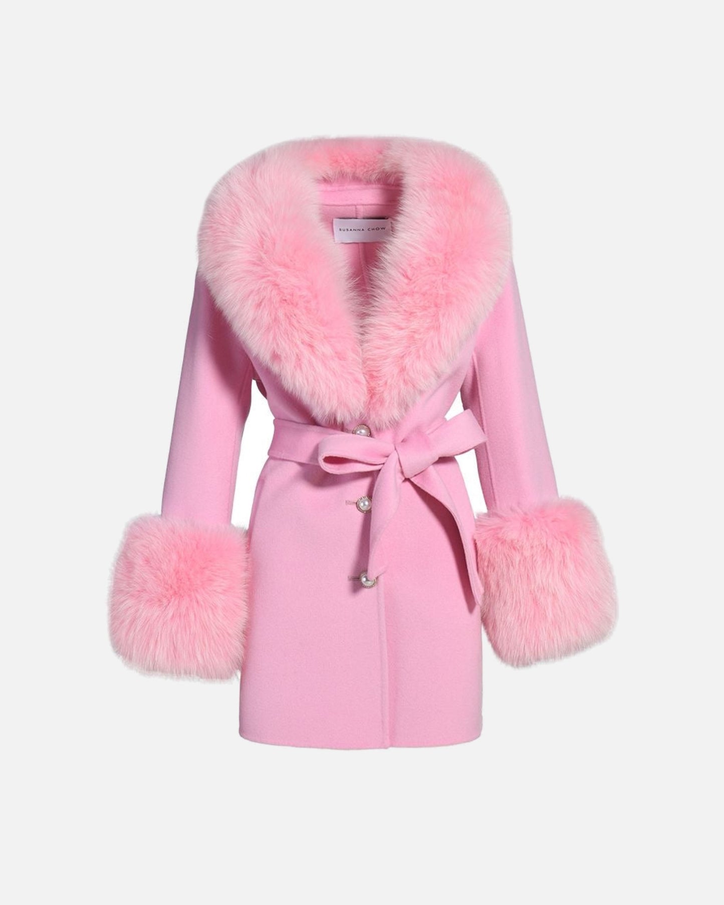 Jojo Midi Cashmere Shearling Coat