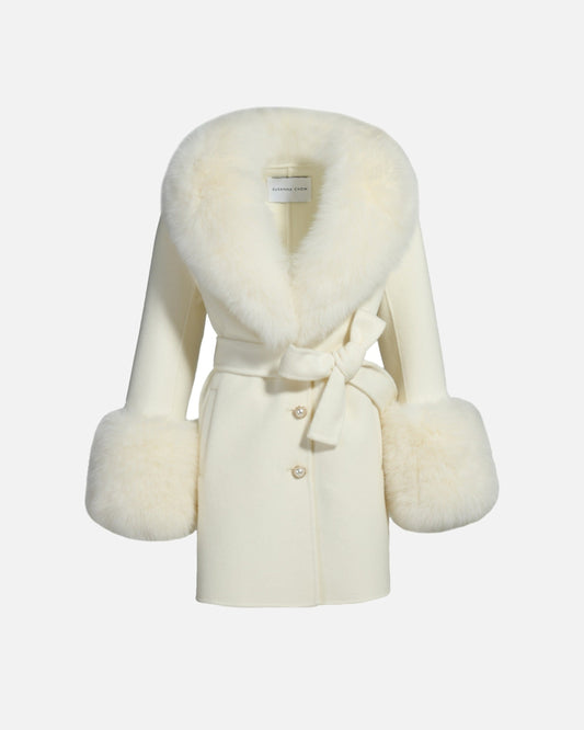 Jojo Midi Cashmere Shearling Coat