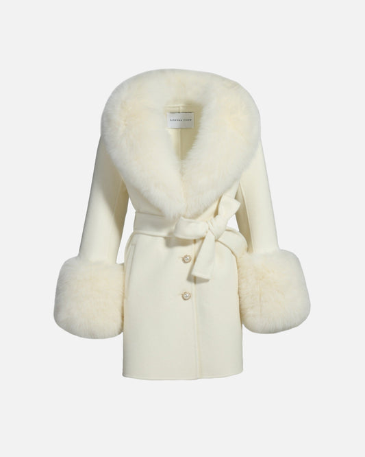 Jojo Midi Cashmere Shearling Coat