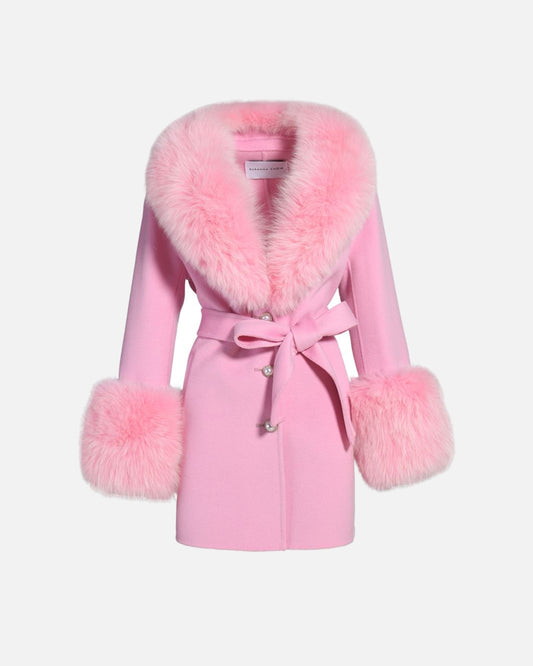 Jojo Midi Cashmere Shearling Coat