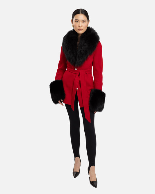 Jojo Midi Cashmere Shearling Coat
