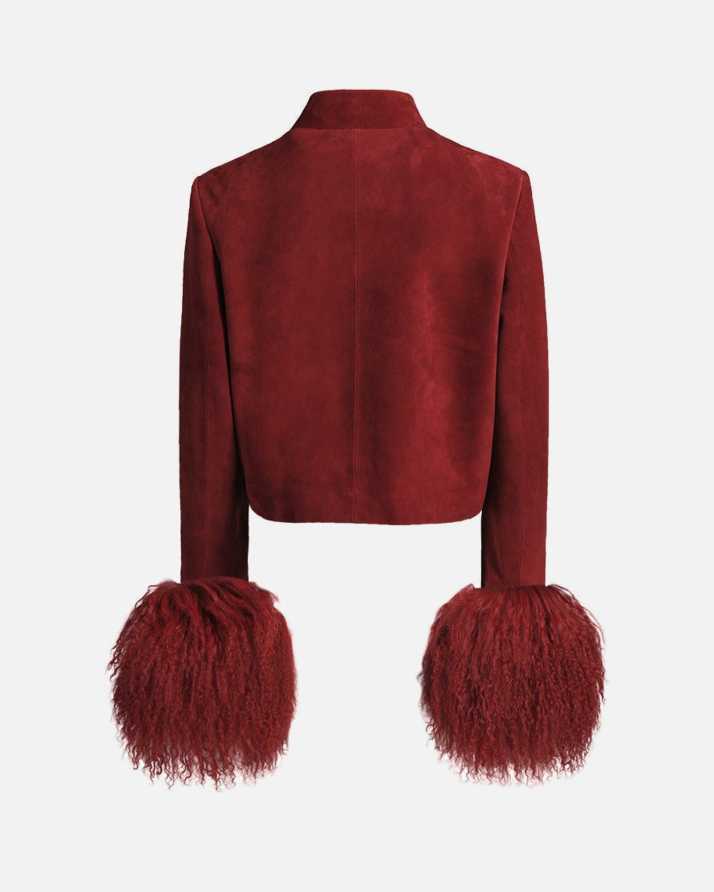 Leighton Shearling Trim Suede Jacket