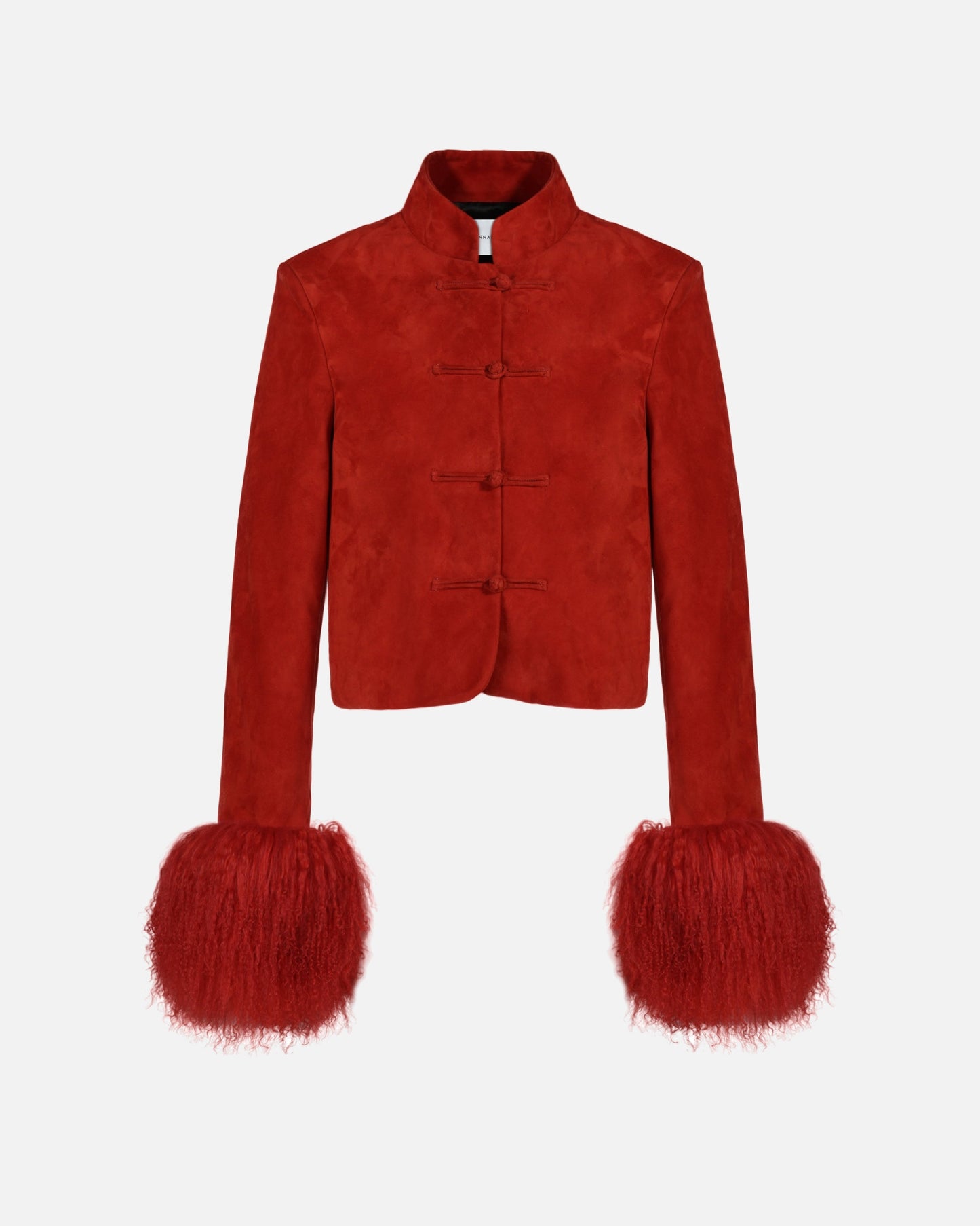 Leighton Shearling Trim Suede Jacket