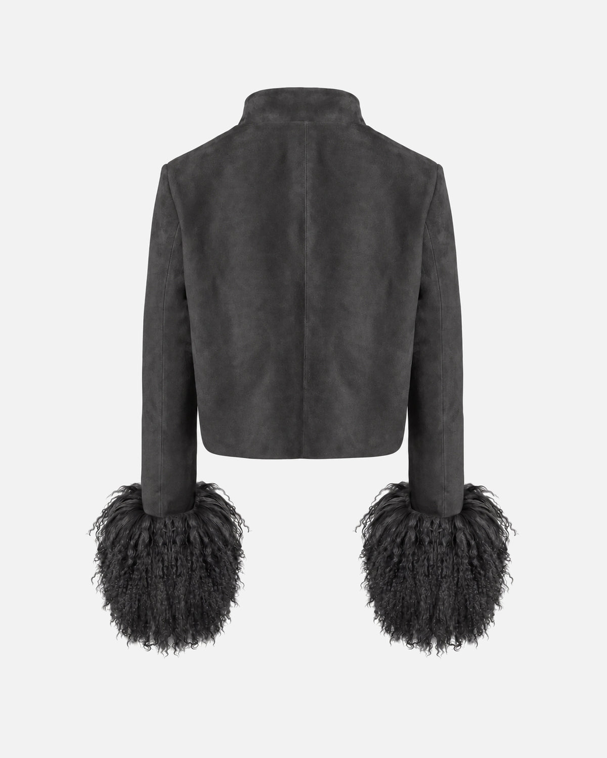 Leighton Suede Jacket in Graphite, back