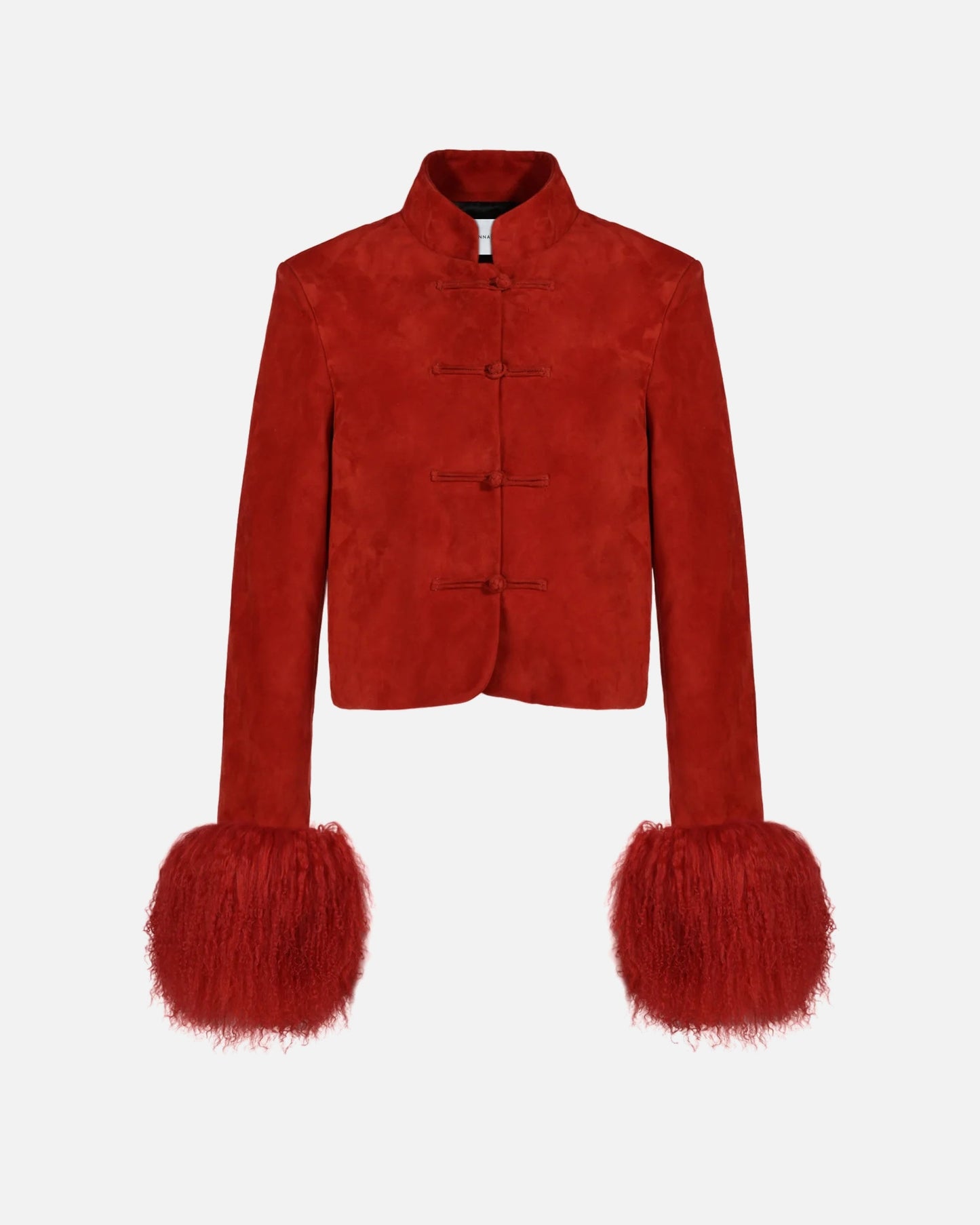 Leighton Shearling Trim Suede Jacket