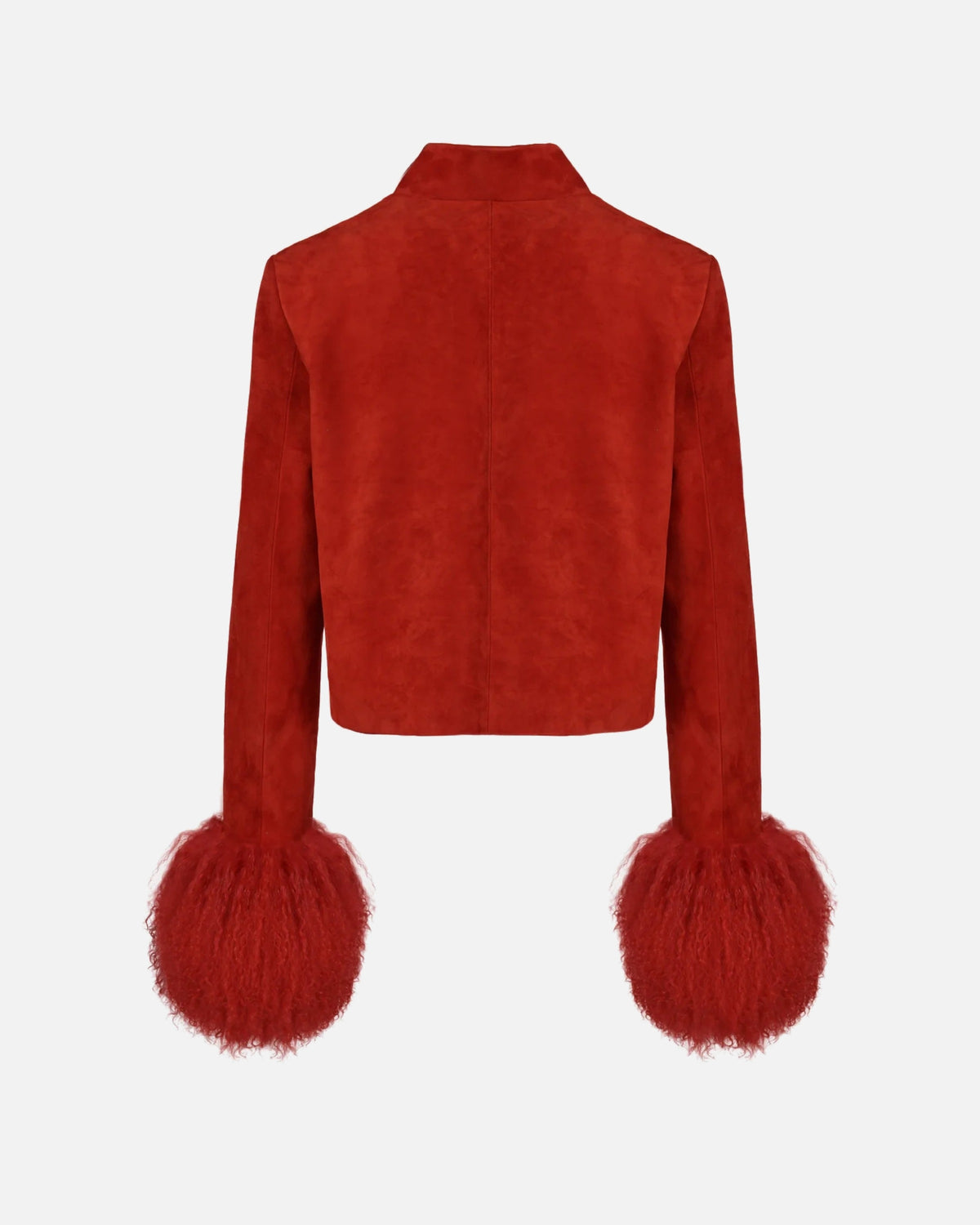 Leighton Shearling Trim Suede Jacket
