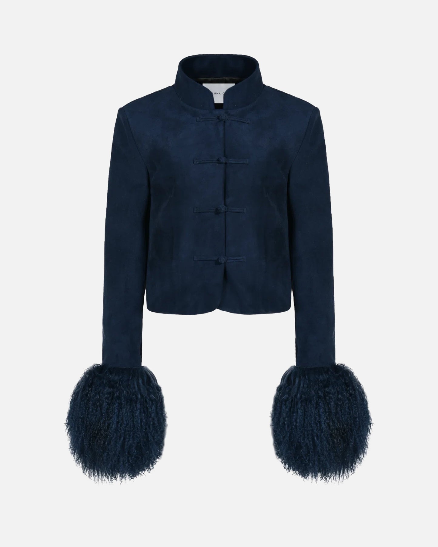 Leighton Shearling Trim Suede Jacket