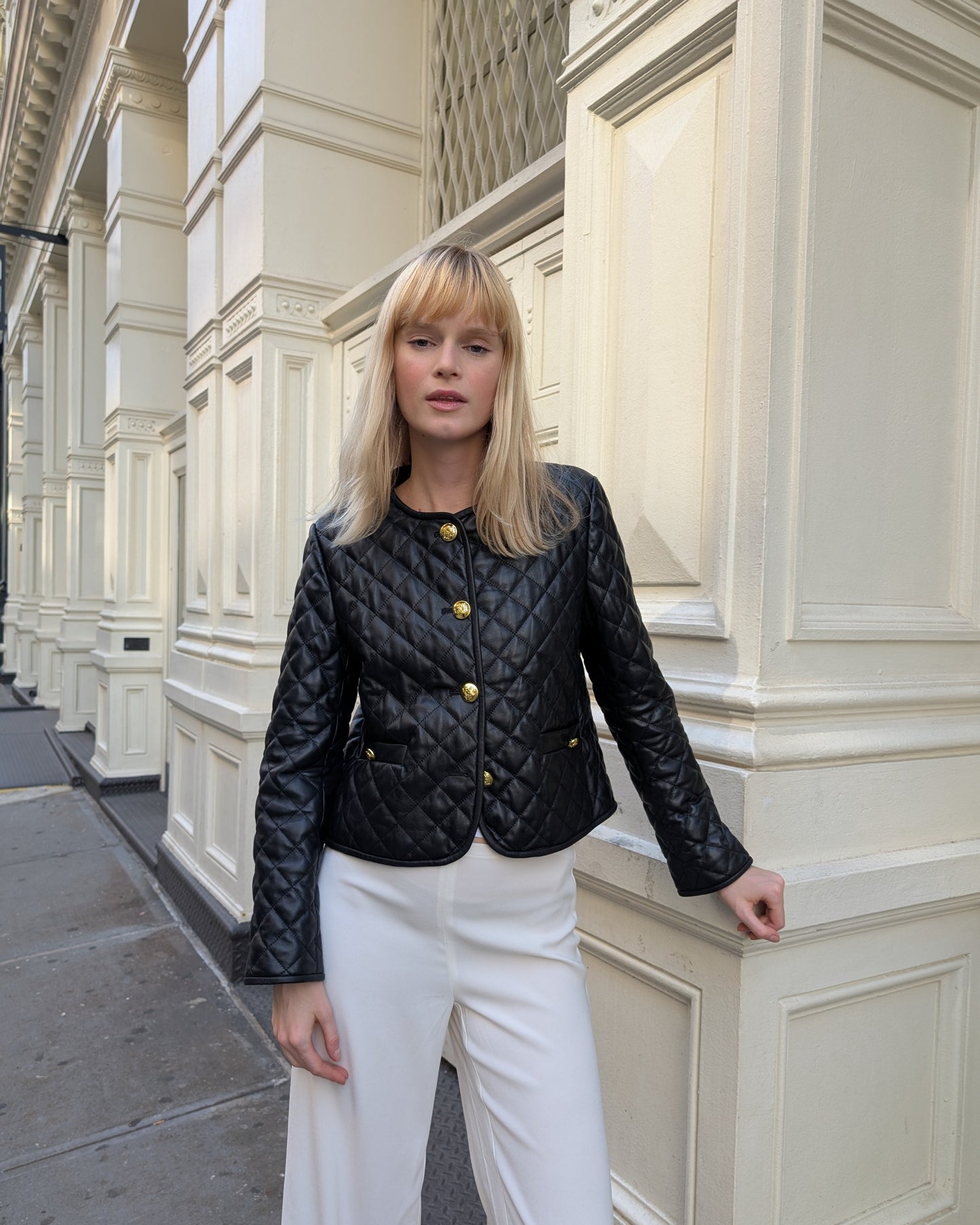 Maxine Quilted Leather Jacket
