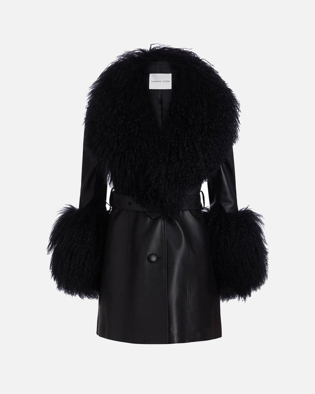 Mimi Leather Shearling Coat