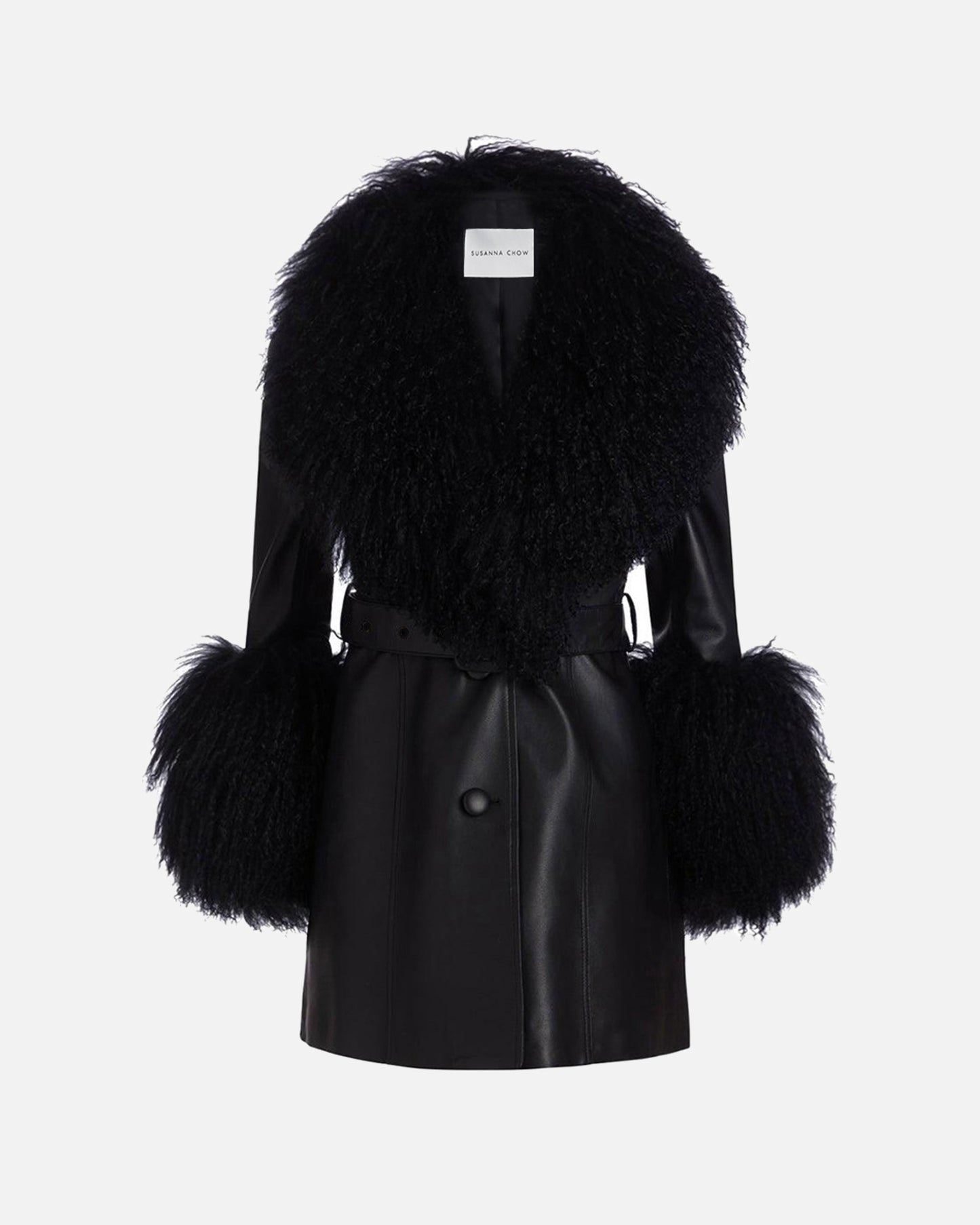 Mimi Leather Shearling Coat