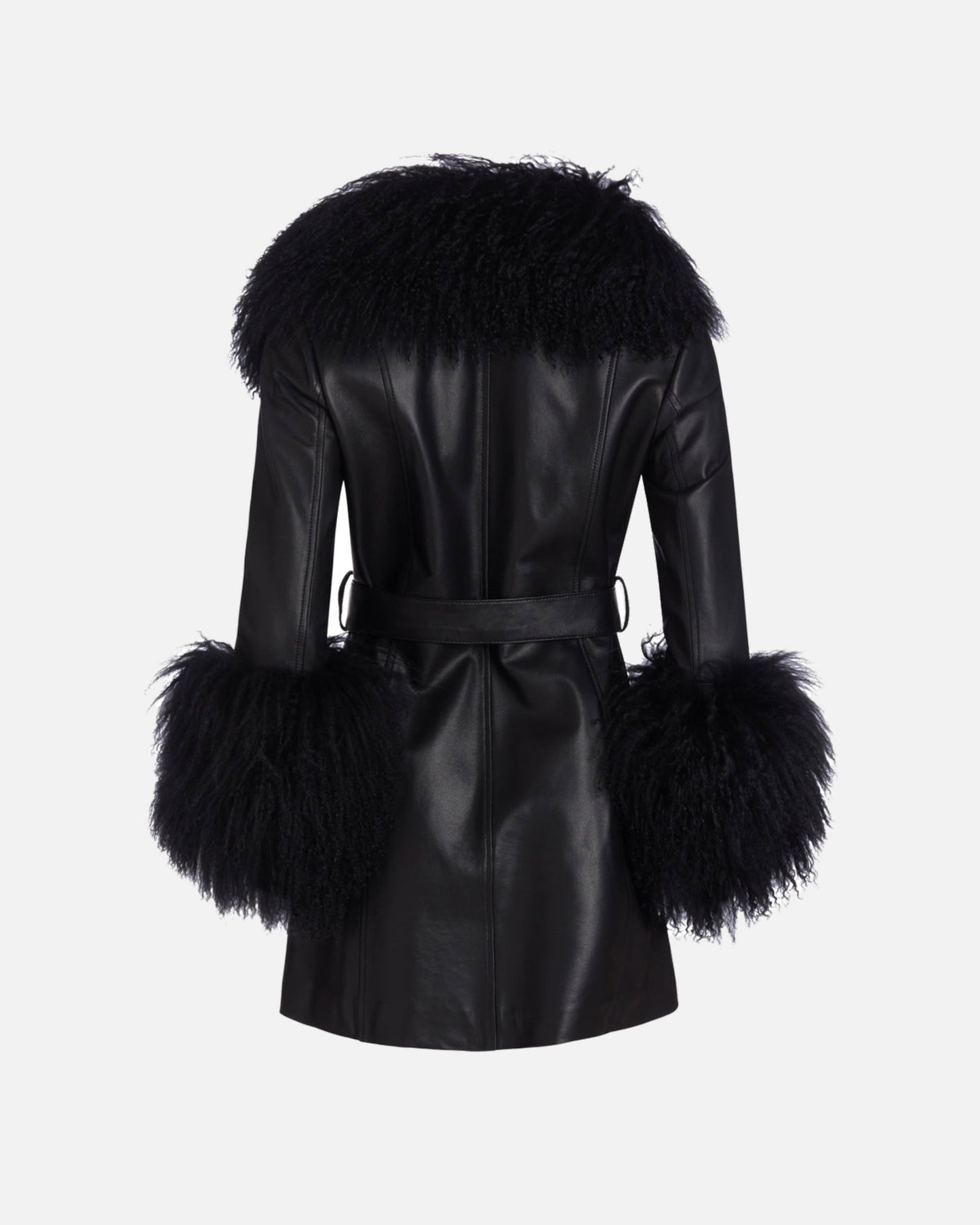 Mimi Leather Shearling Coat
