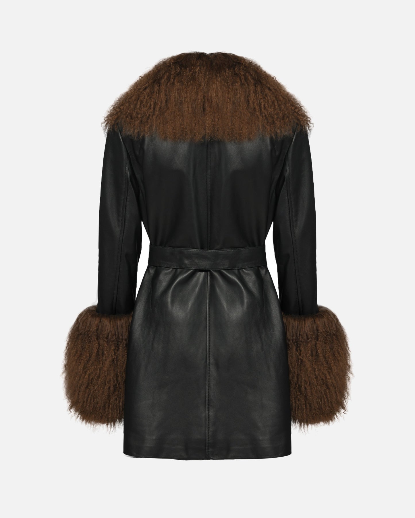 Mimi Leather Shearling Coat