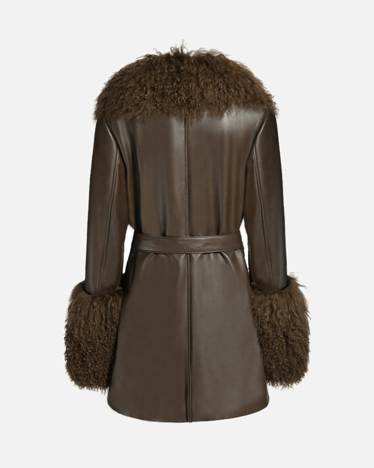 Mimi Leather Shearling Coat
