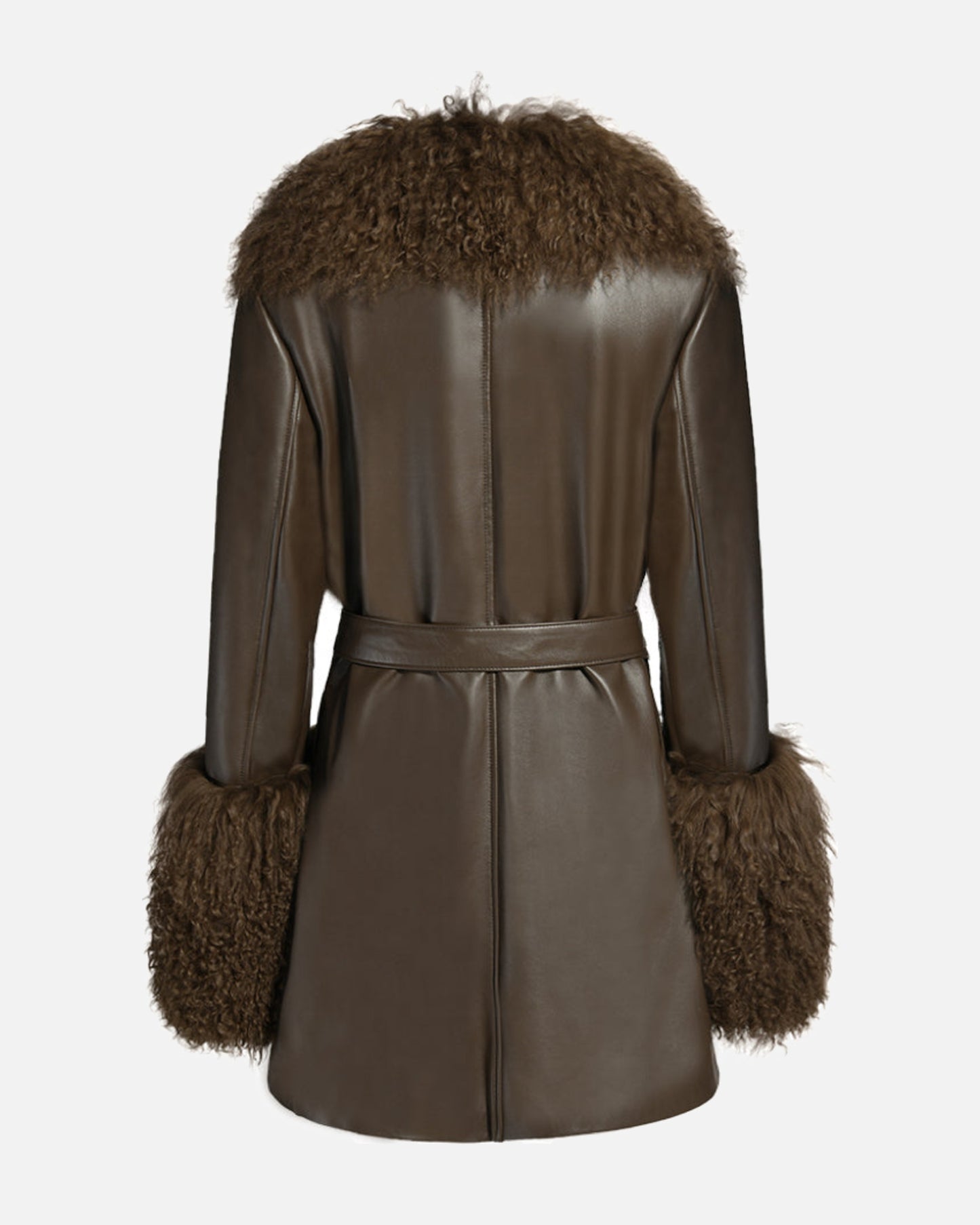 Mimi Leather Shearling Coat