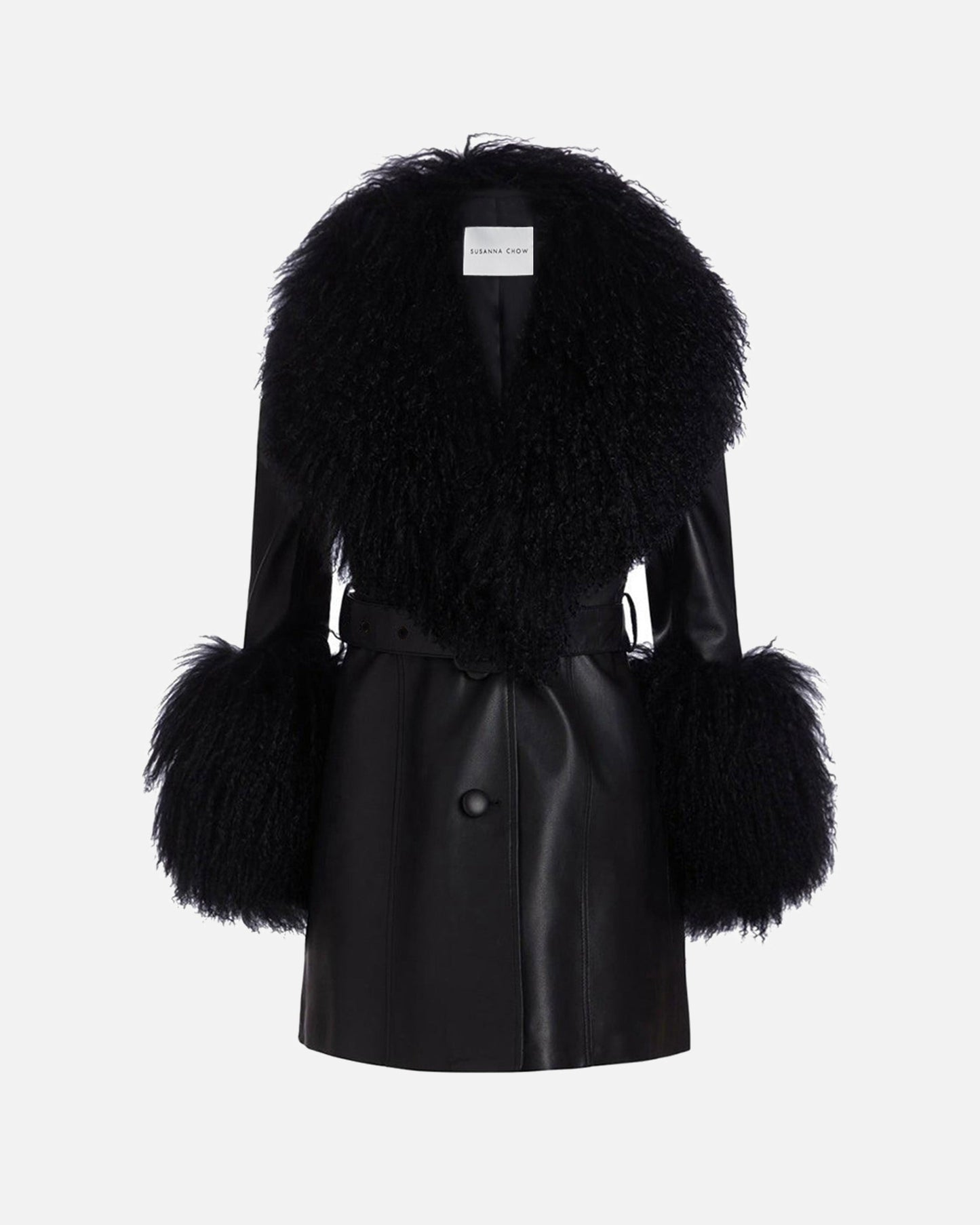 Mimi Leather Shearling Coat