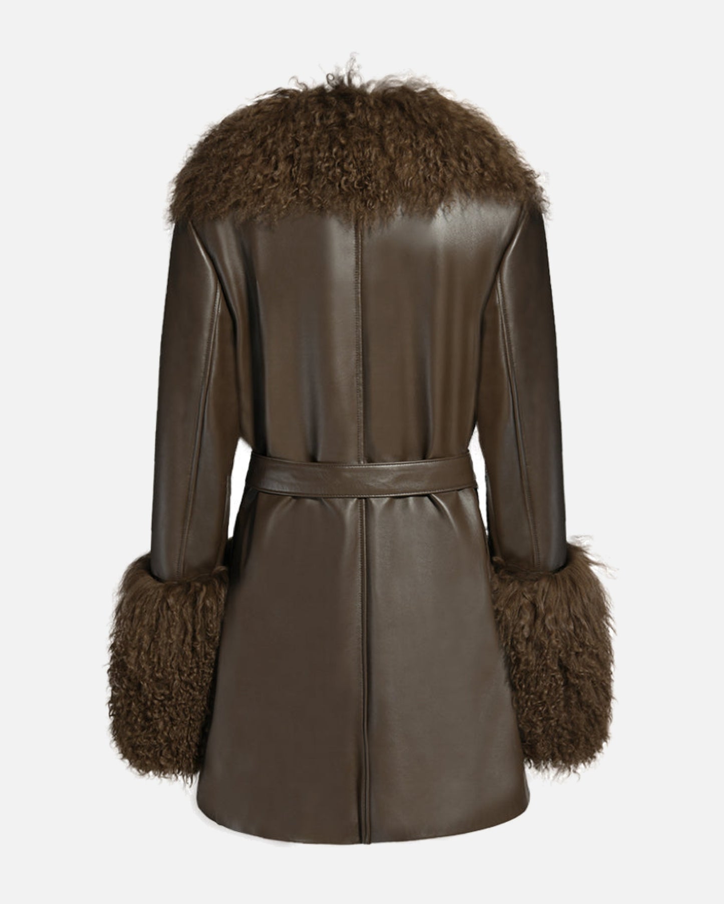 Mimi Leather Shearling Coat