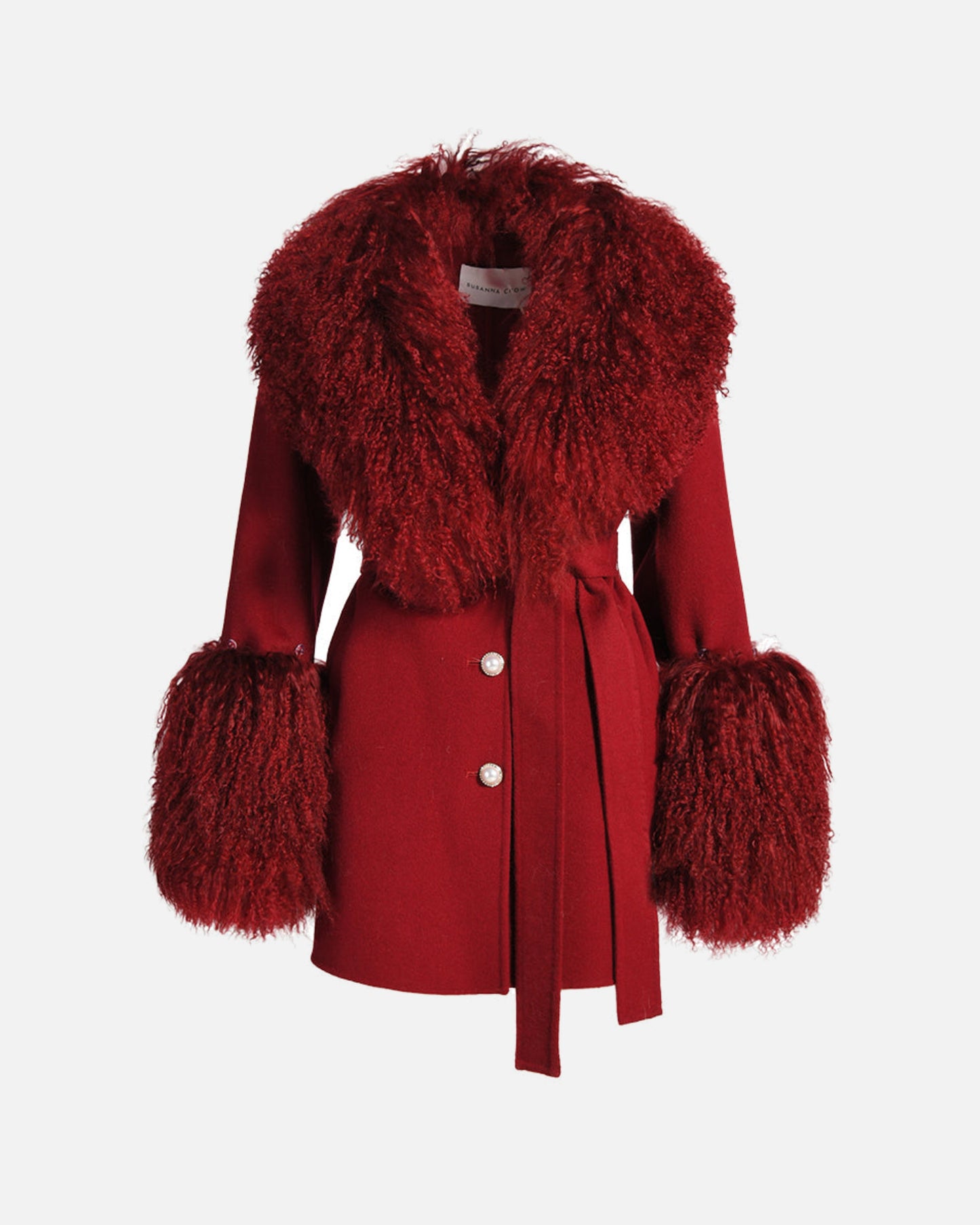 Mimi Cashmere Shearling Midi Coat