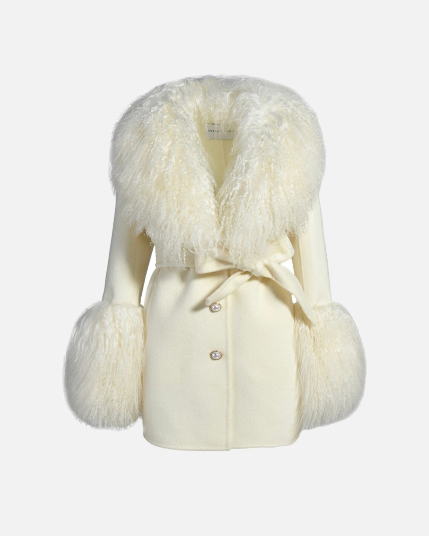 Mimi Cashmere Shearling Midi Coat