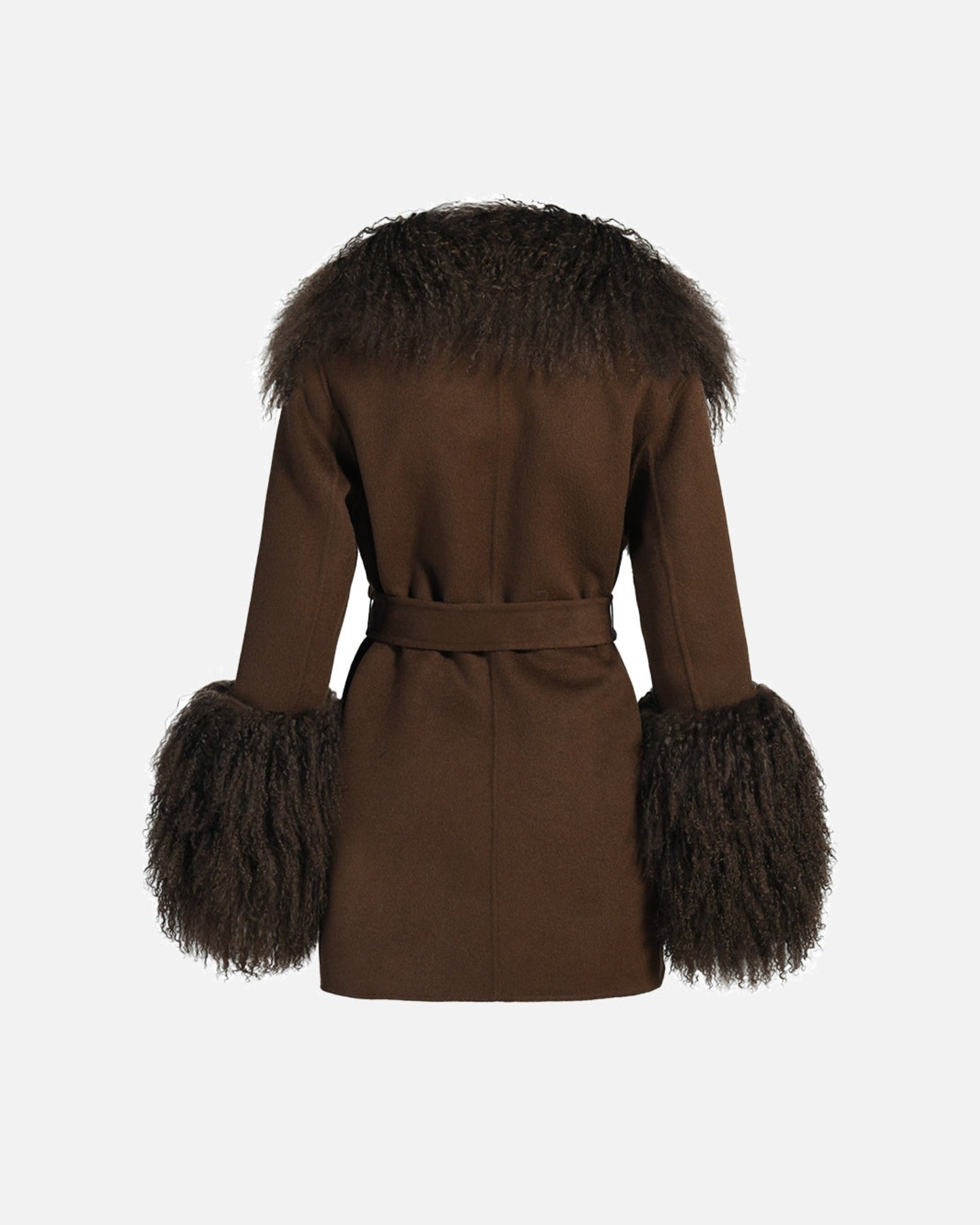 Mimi Cashmere Shearling Midi Coat