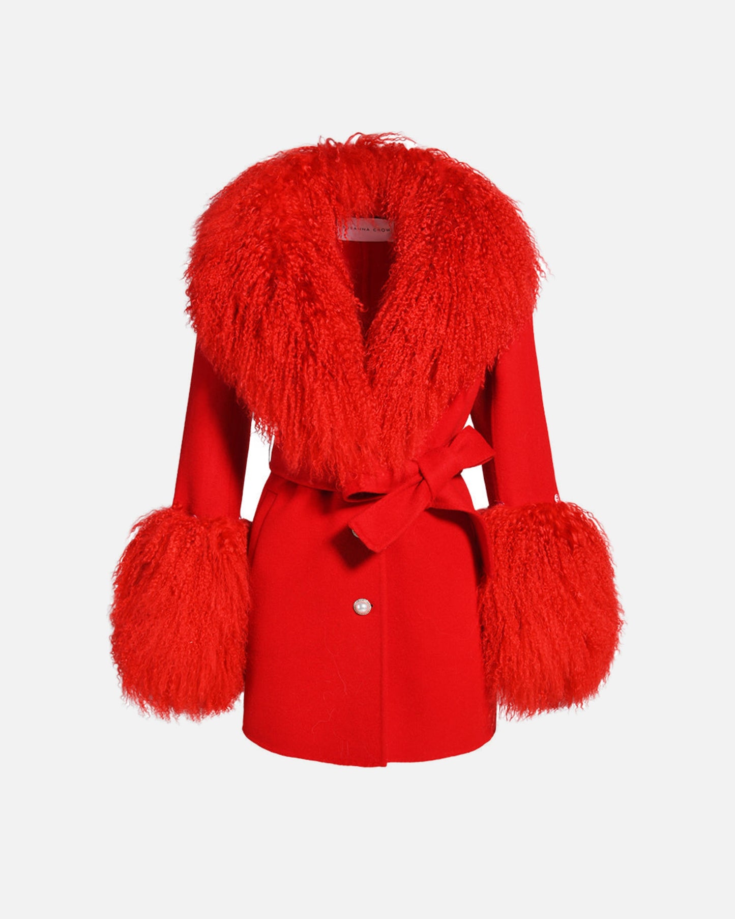 Mimi Cashmere Shearling Midi Coat