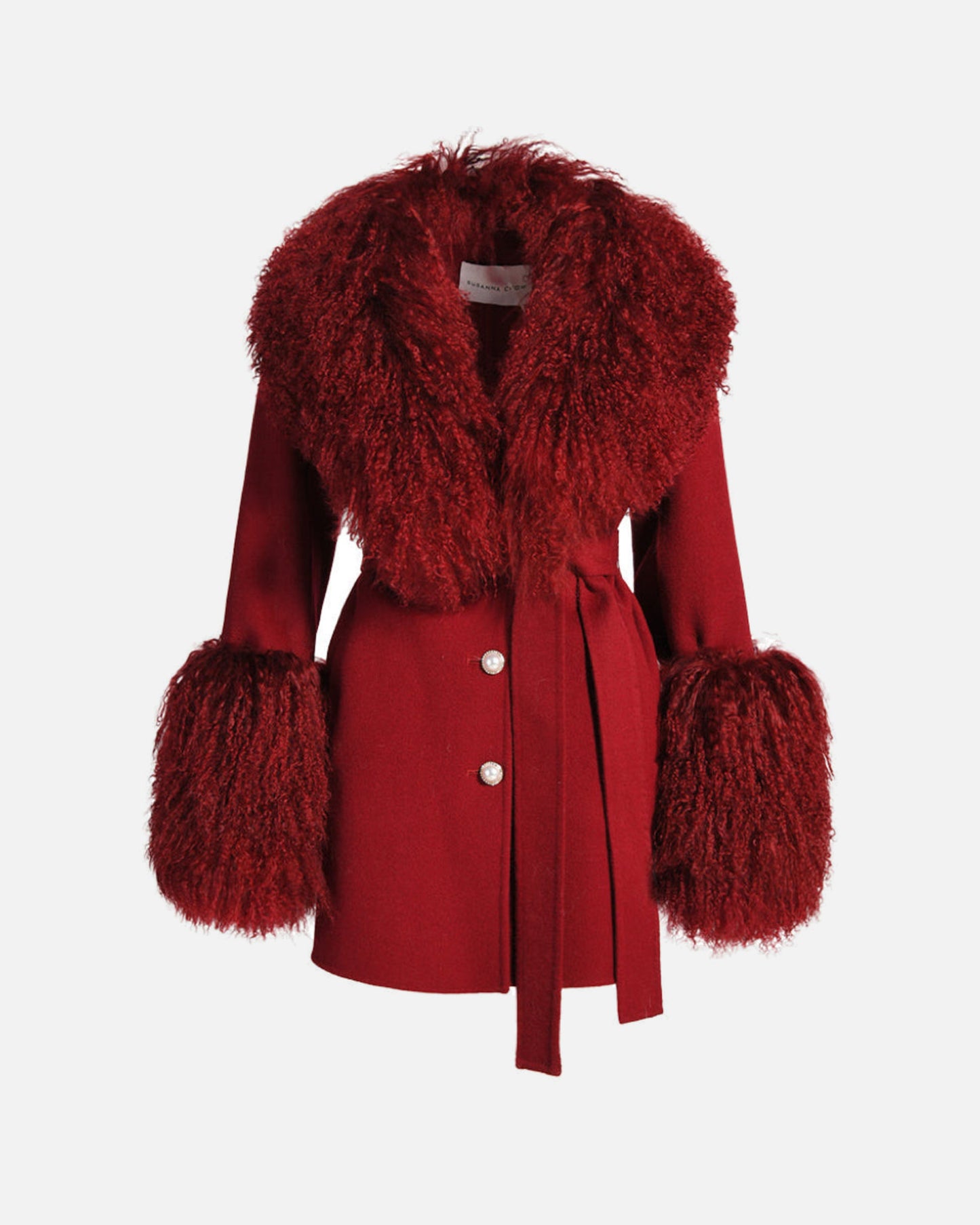 Mimi Cashmere Shearling Midi Coat