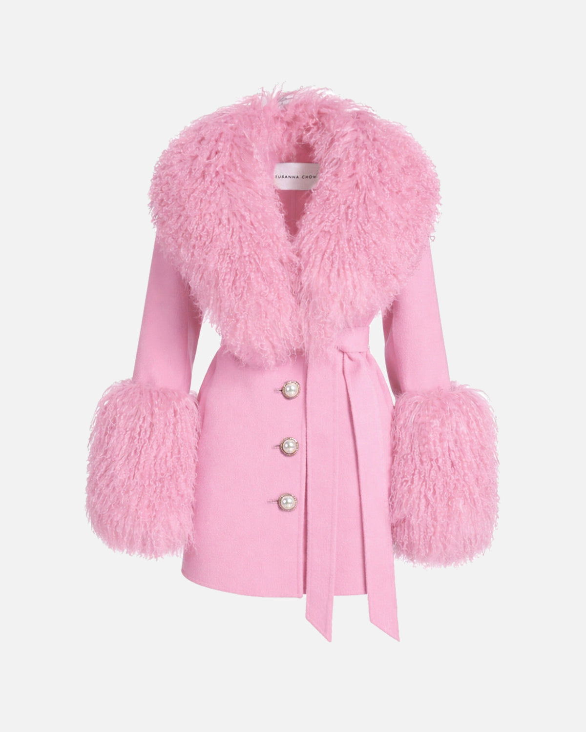 Mimi Cashmere Shearling Midi Coat