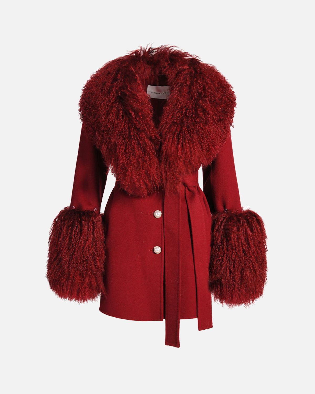 Mimi Cashmere Shearling Midi Coat