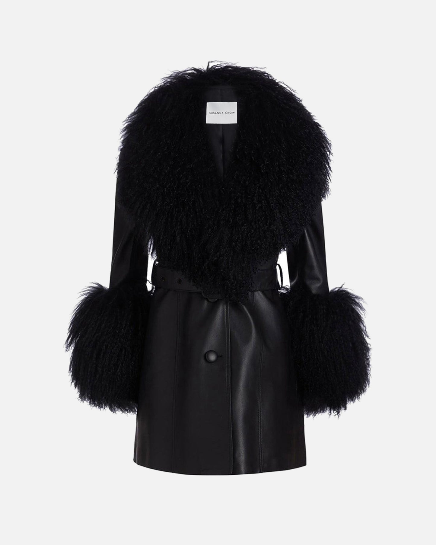 Mimi Leather Shearling Coat