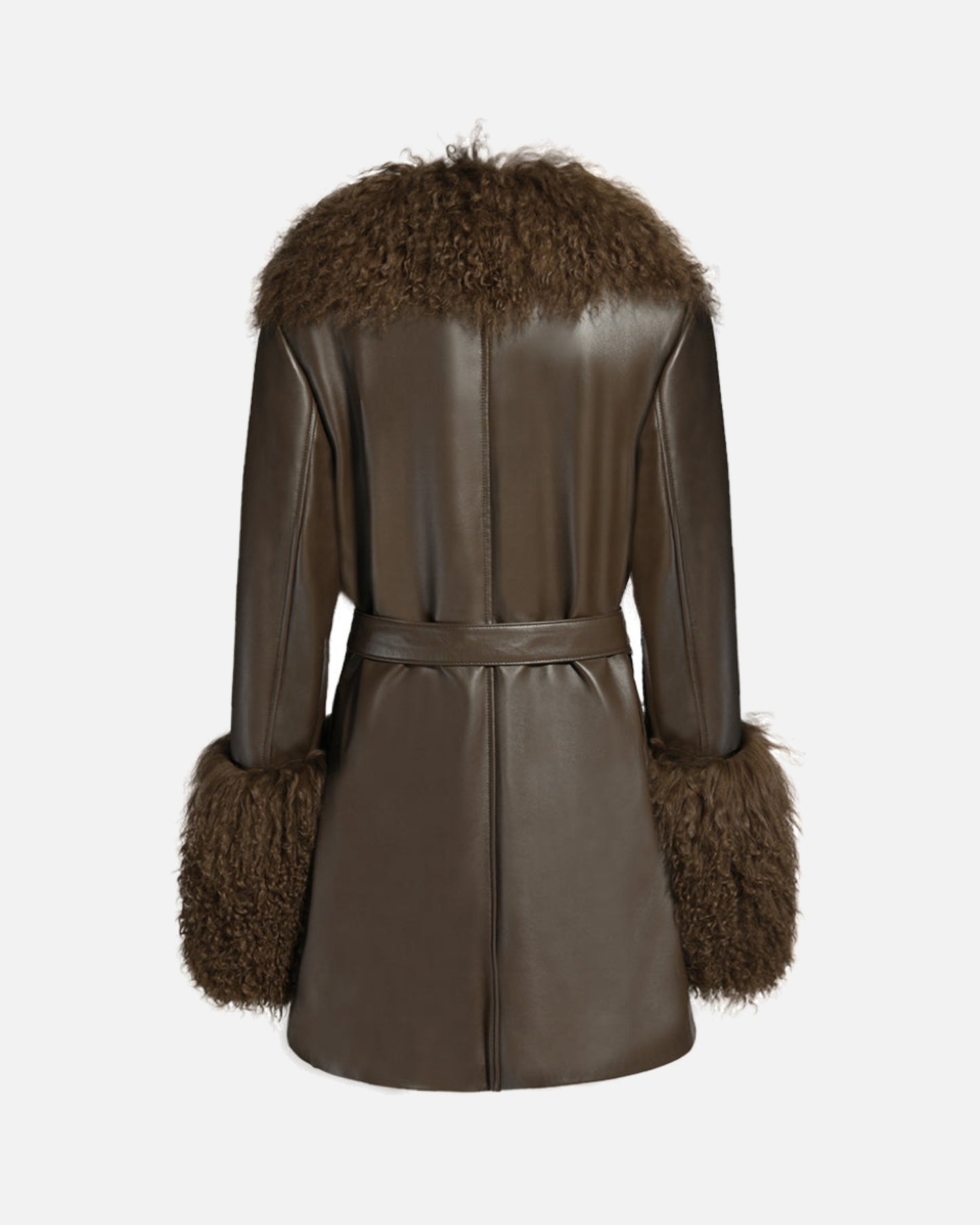 Mimi Leather Shearling Coat