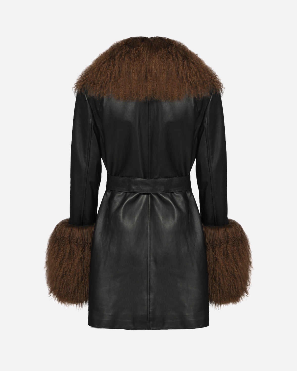 Mimi Leather Shearling Coat