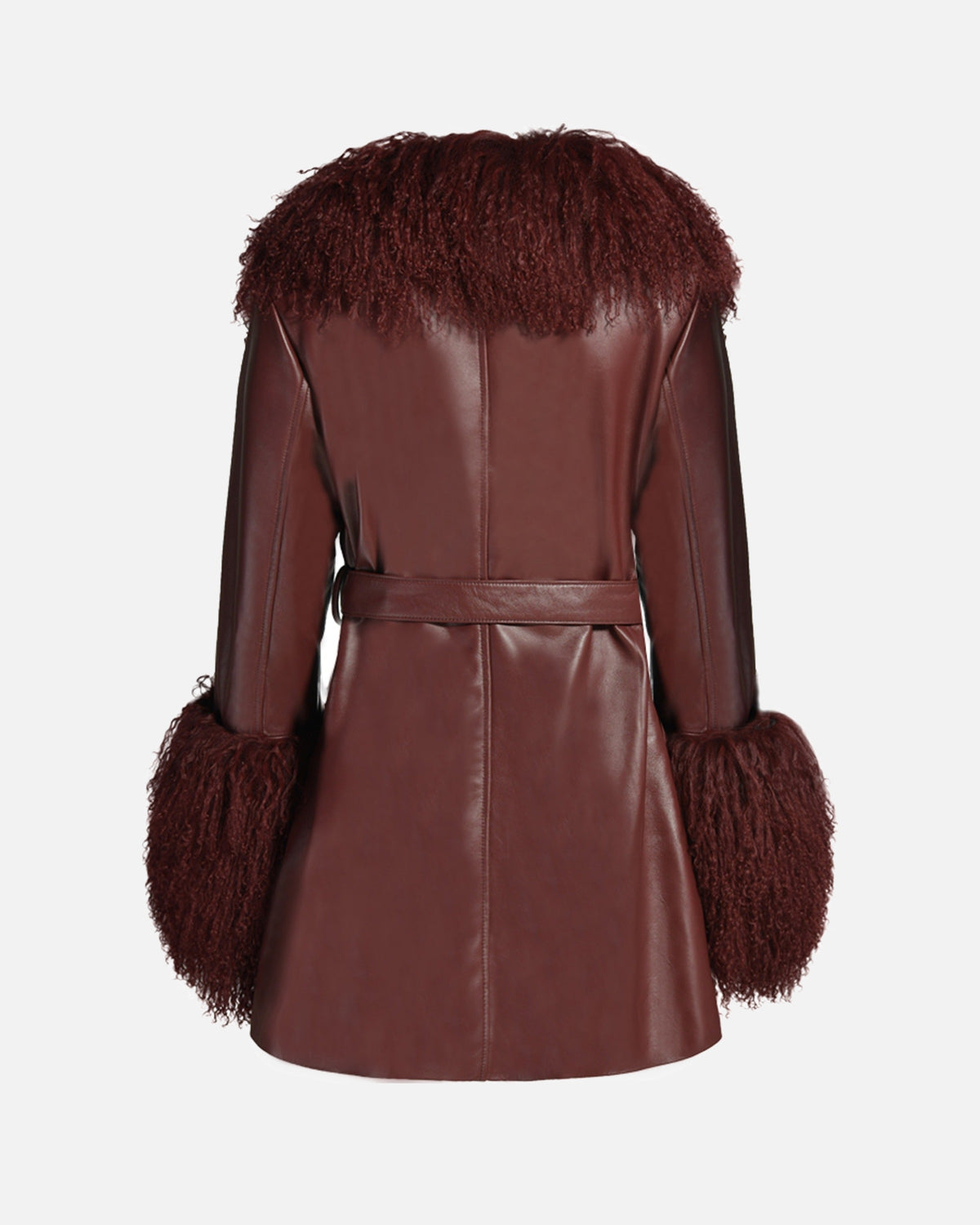 Mimi Leather Shearling Coat