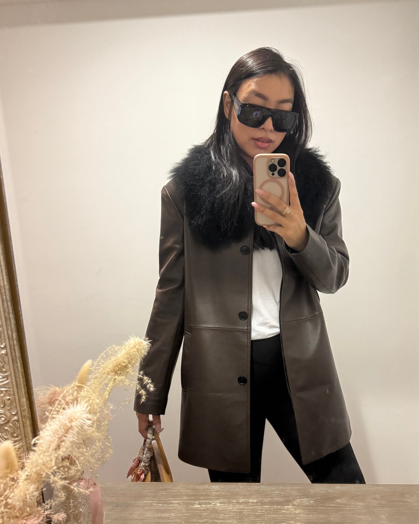 Mindy Midi Leather Jacket