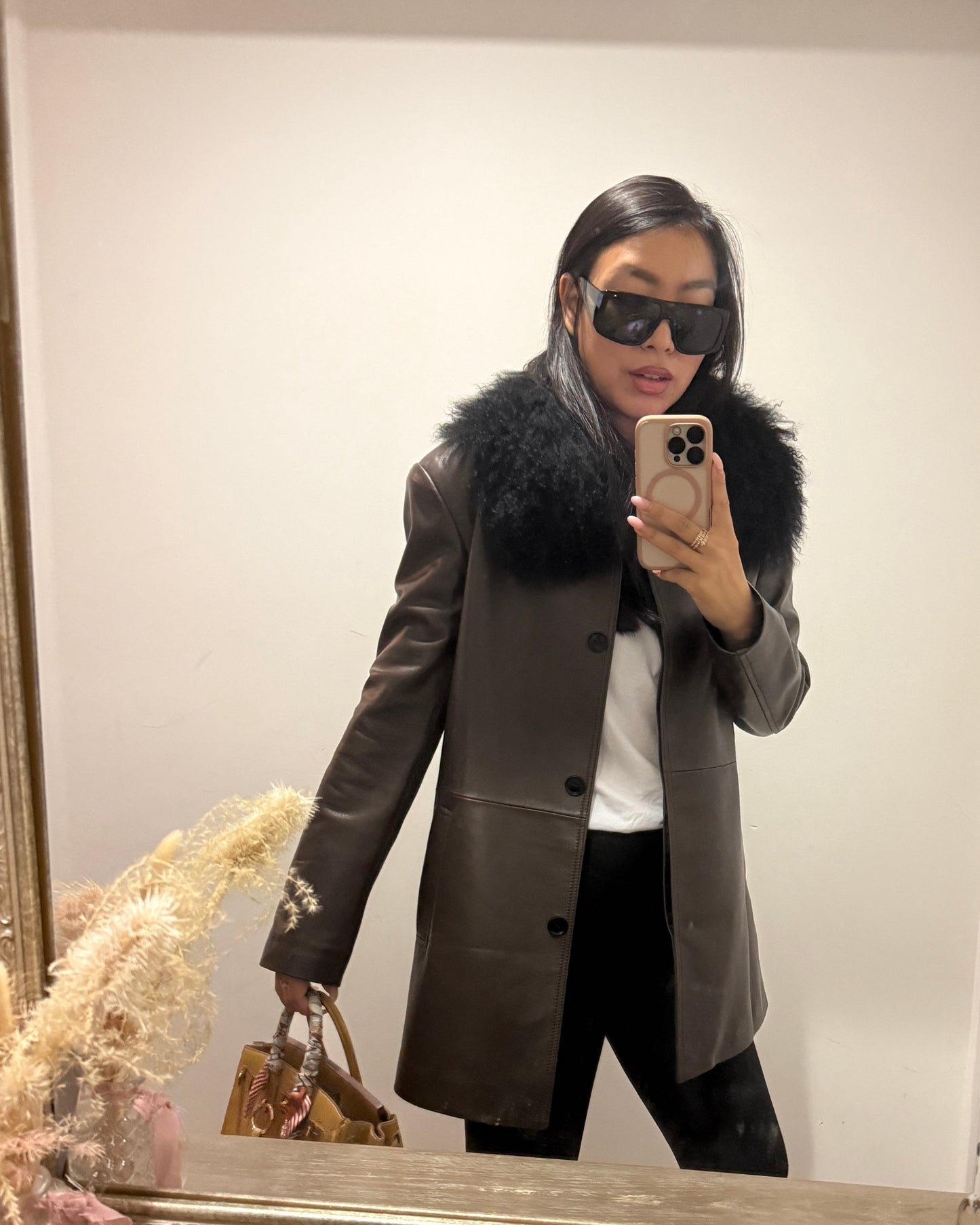 Mindy Midi Leather Jacket
