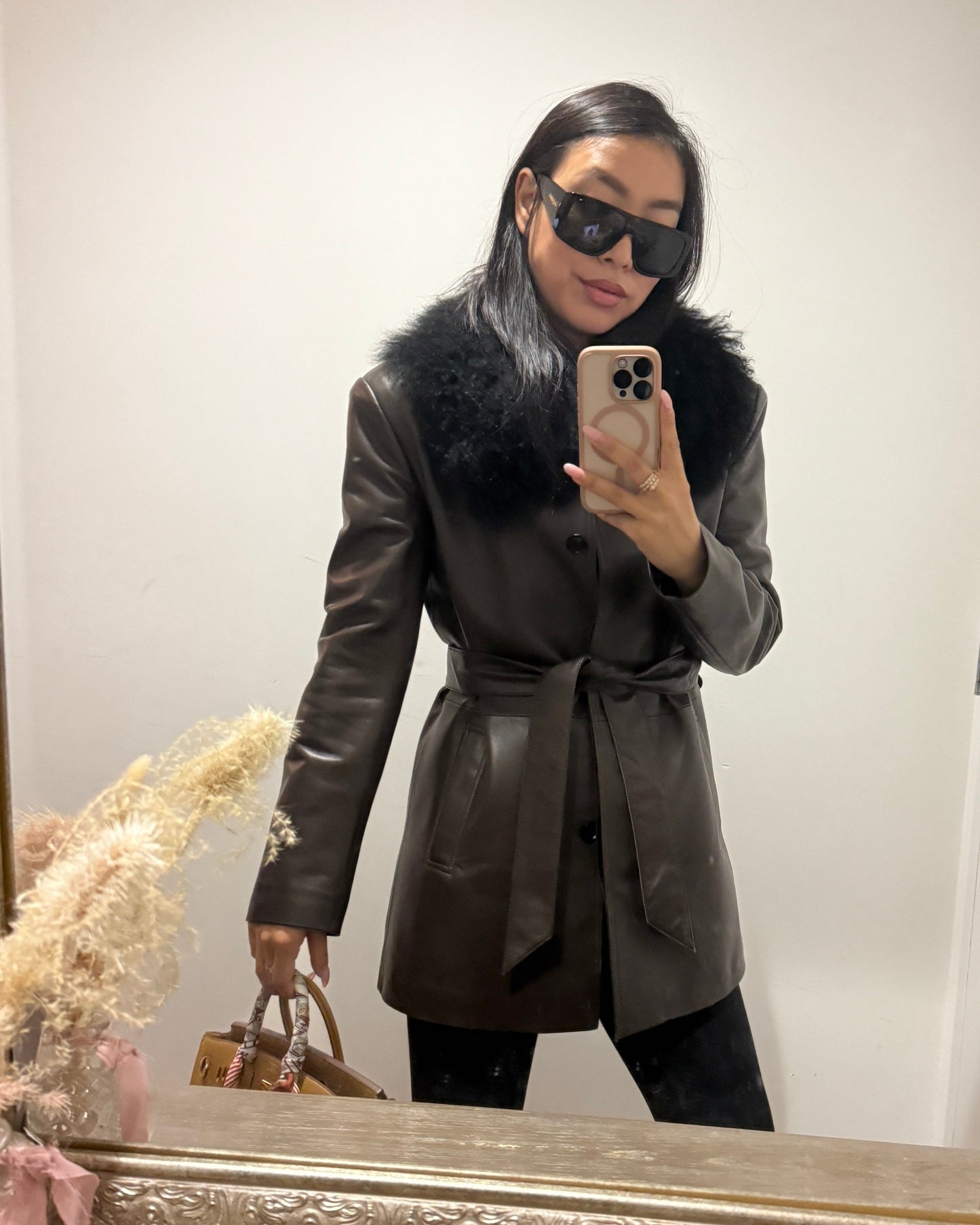 Mindy Midi Leather Jacket