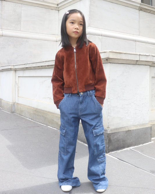 Mini Constance Suede Bomber Jacket