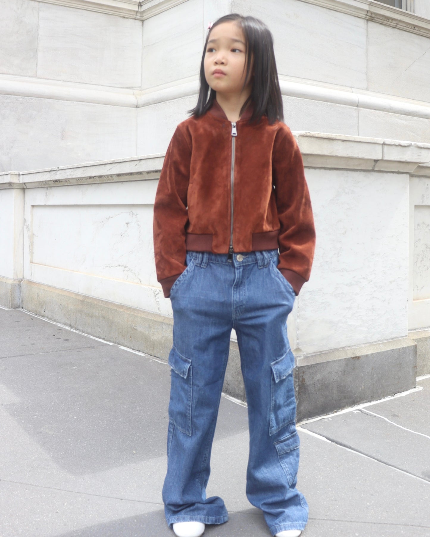 Mini Constance Suede Bomber Jacket